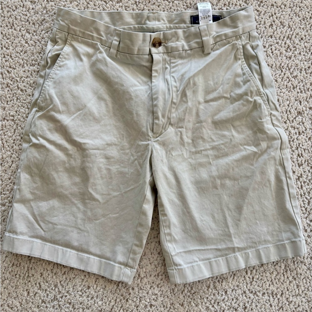 Vineyard Vines Men’s 9” Stretch Breaker Shorts in Stone Size 30
